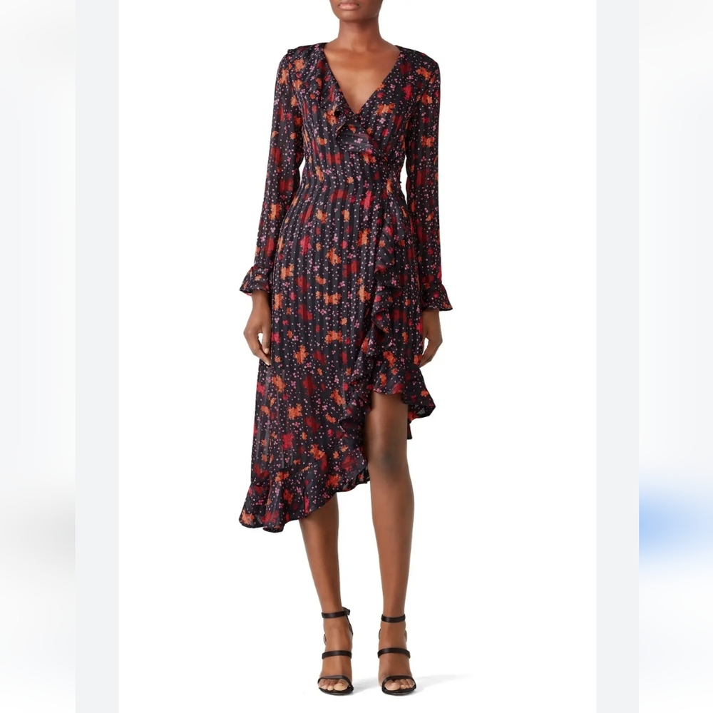 C/MEO Collective Significant Midi Wrap Dress Size Large fits medium to large
